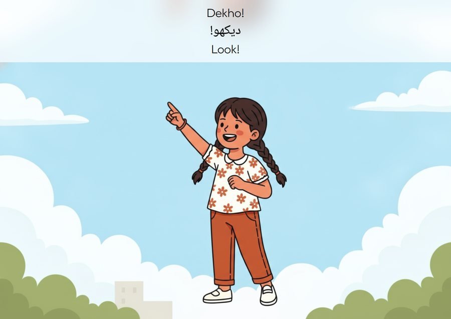 Flashcard: Look! (دیکھو!)