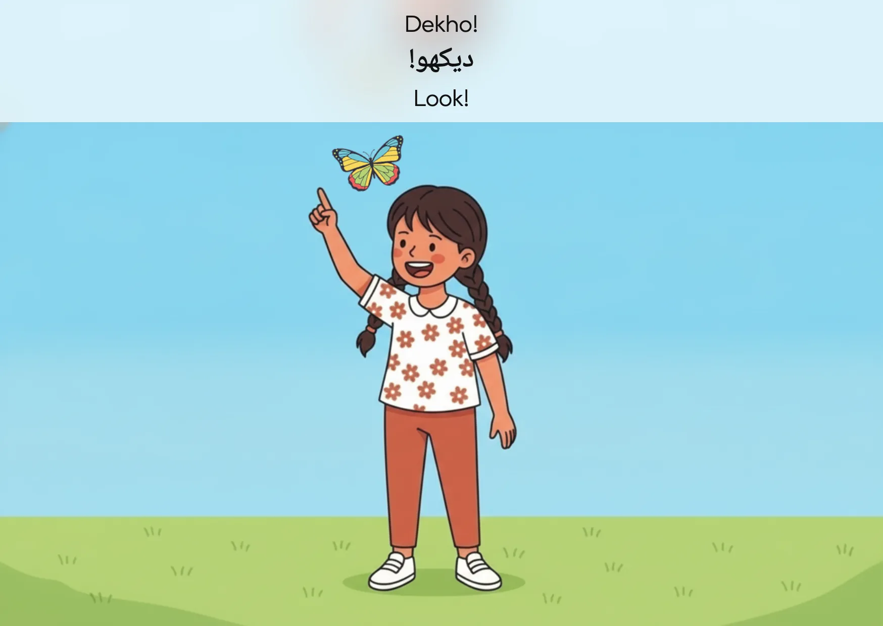 Flashcard: Look! (دیکھو!)