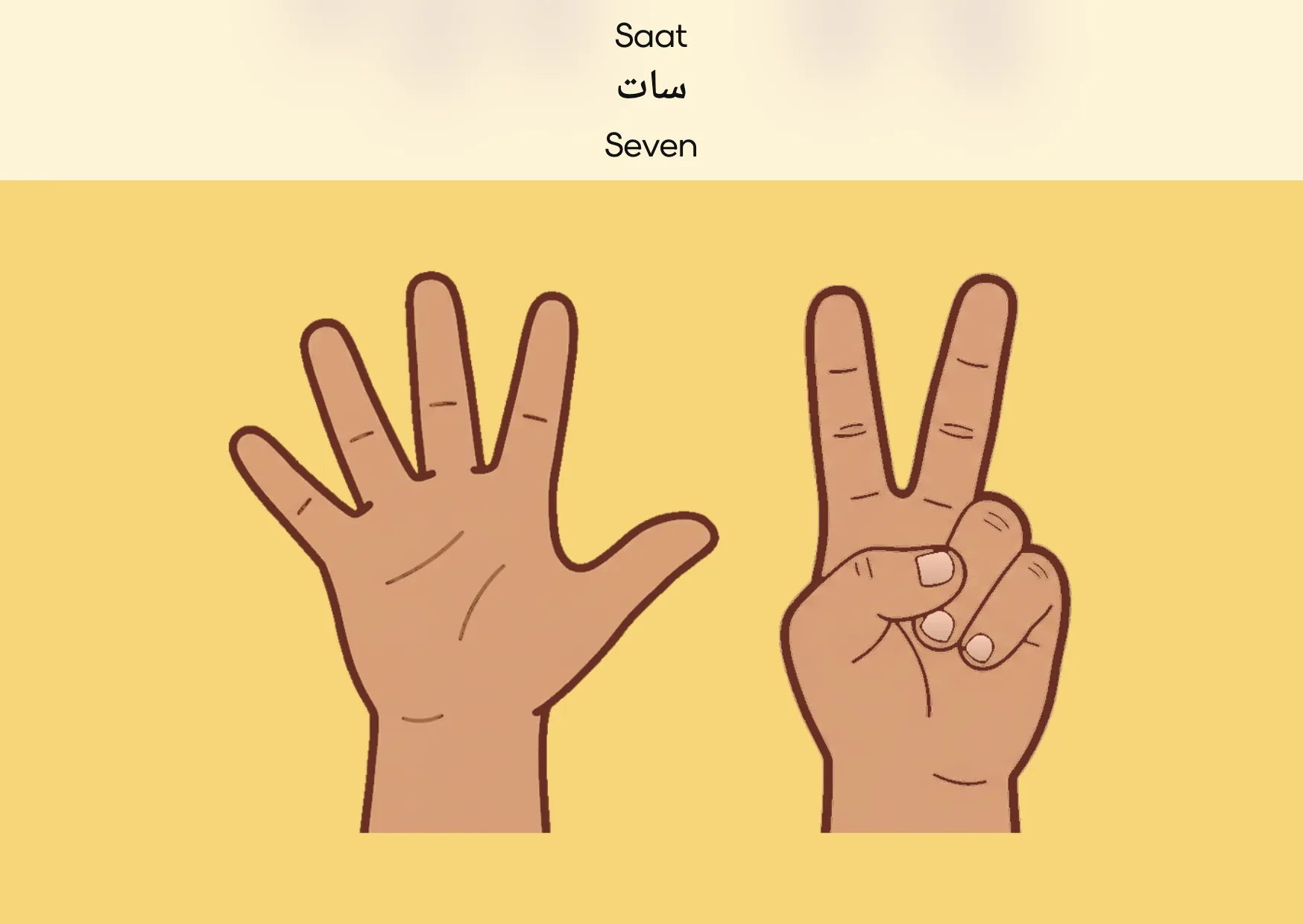 Flashcard: Seven (سات)