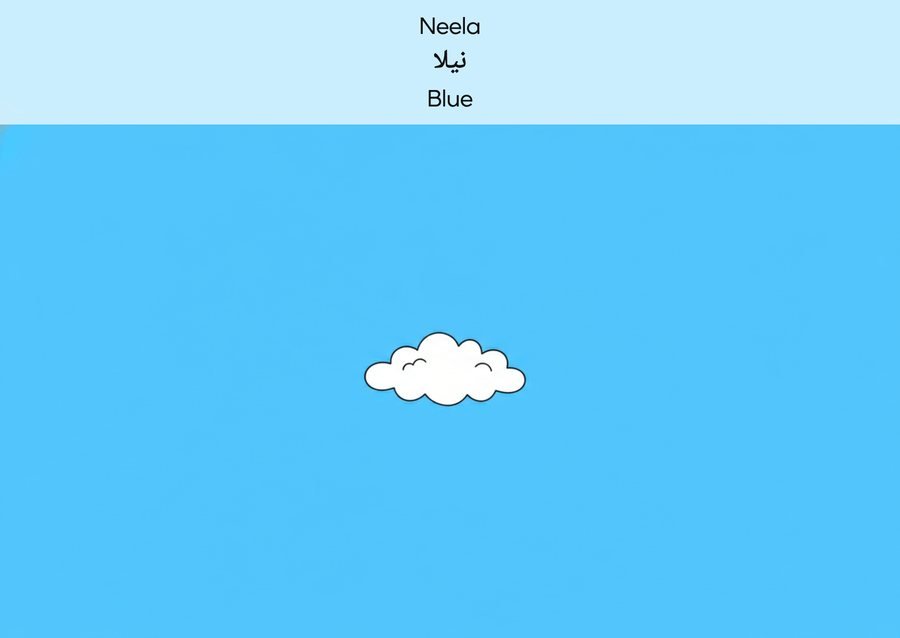 Flashcard: Blue (نیلا)