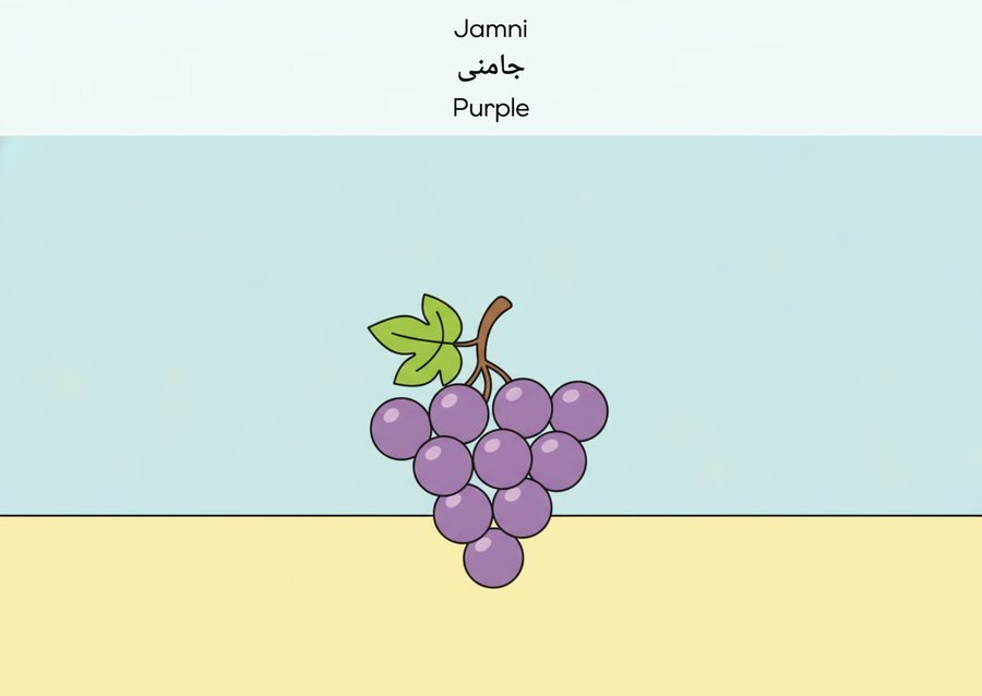 Flashcard: Purple (جامنی)
