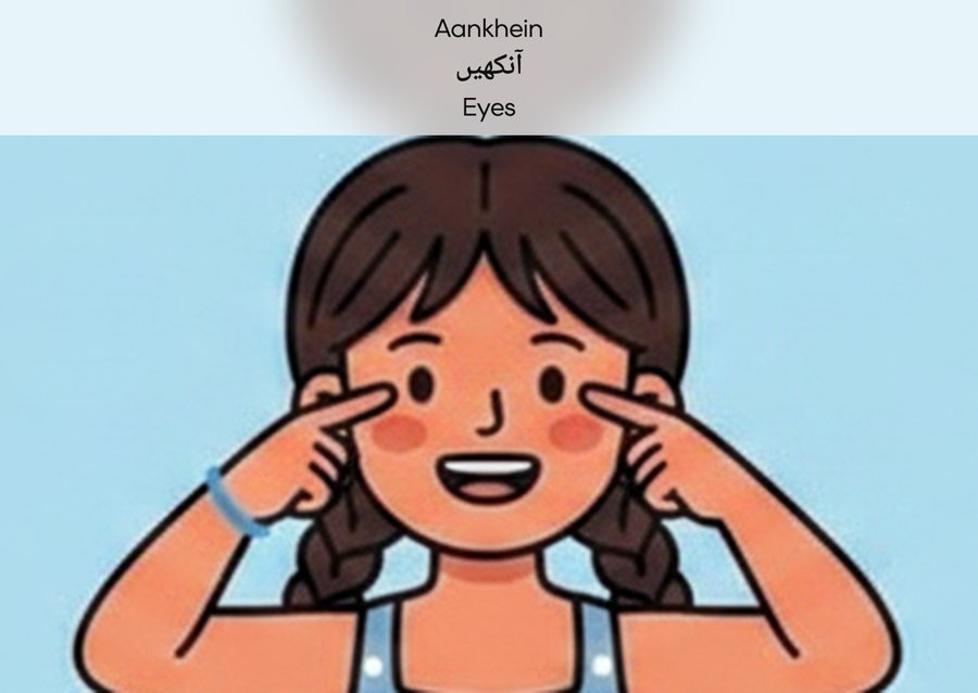 Flashcard: Eyes (آنکھیں)