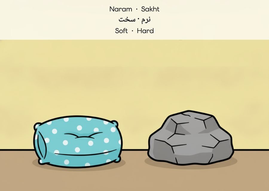Flashcard: Soft · Hard (نرم · سخت)