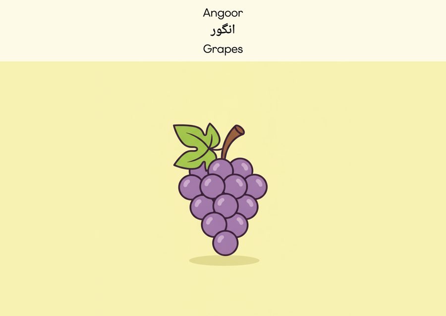 Flashcard: Grapes (انگور)