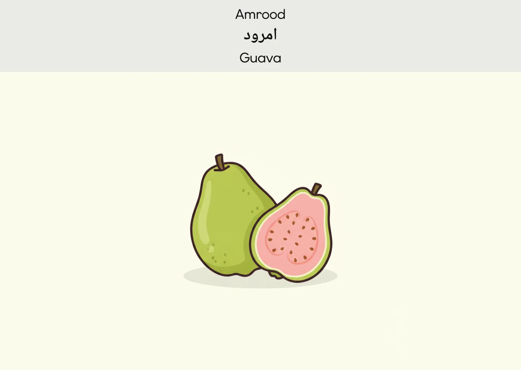 Flashcard: Guava (امرود)
