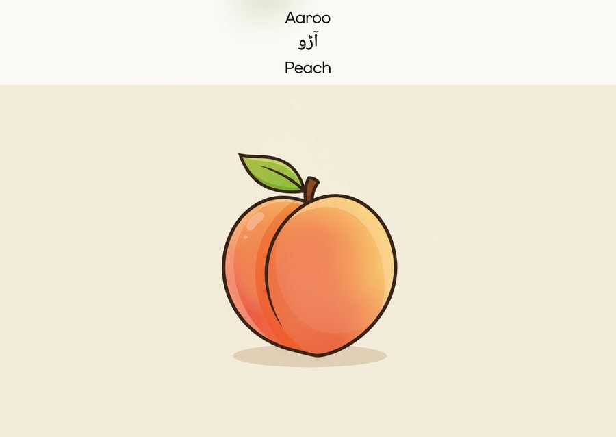 Flashcard: Peach (آڑو)