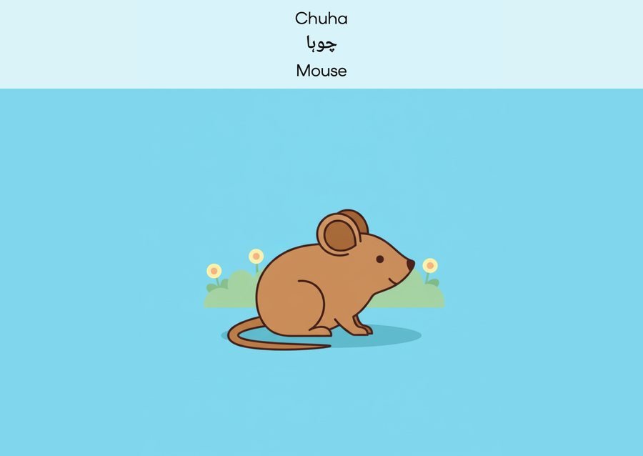 Flashcard: Mouse (چوہا)