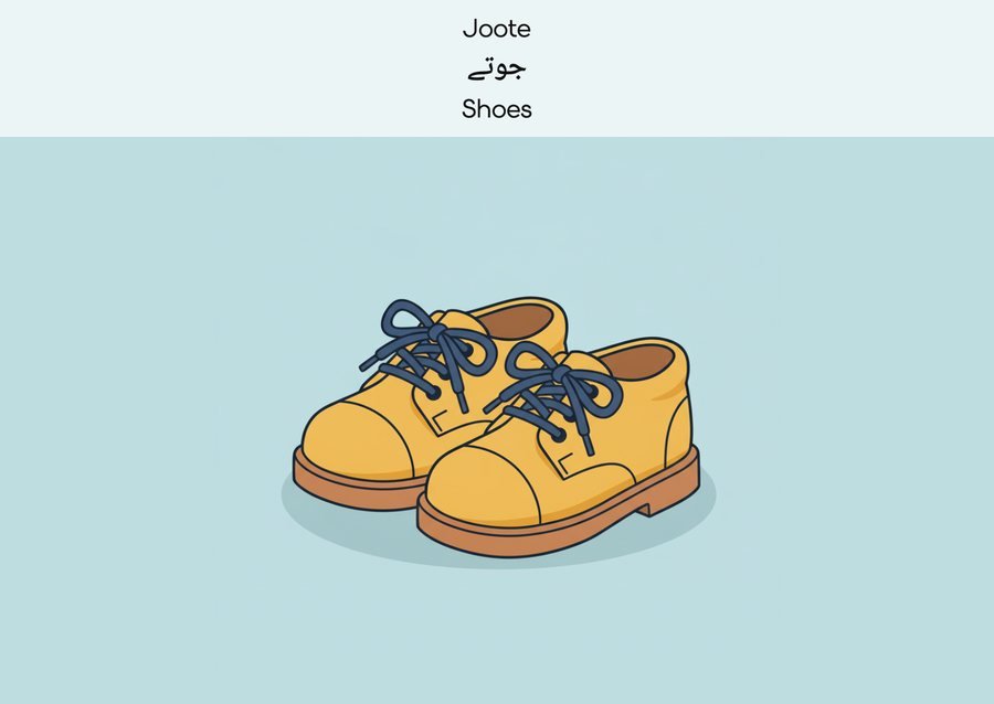 Flashcard: Shoes (جوتے)