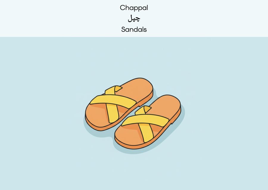Flashcard: Sandals (چپل)
