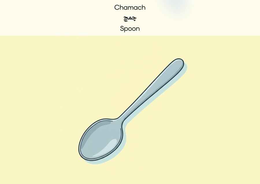 Flashcard: Spoon (چمچ)
